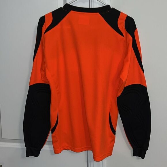 High Viz Visibility Neon Orange Padded Elbow GK Goal Keeper Soccer Jersey S SM - Picture 4 of 4